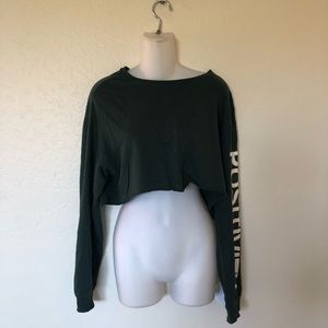 Dark Green Cropped Long Sleeve